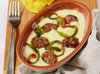 Queso flameado – Горячий сыр с колбасками и перцем