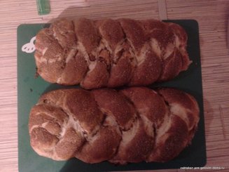 Коса с сахаром и корицей