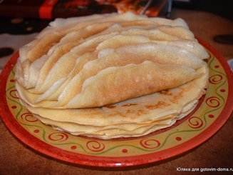 Тонкие блины на кефире