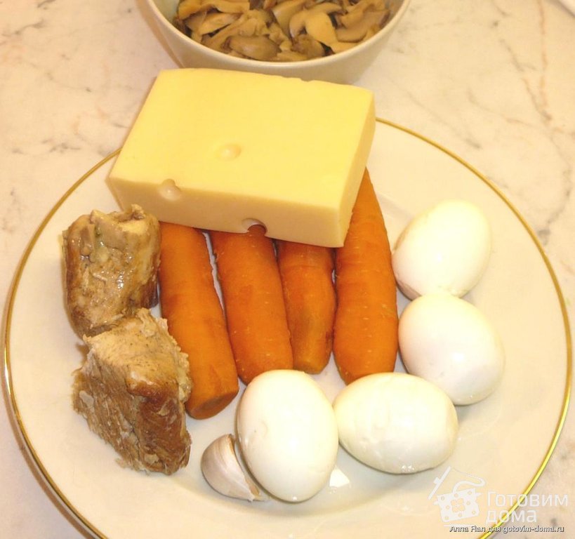 Салат с грибами «Апельсин» рецепт с фото блюда