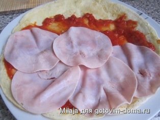 Блины запечённые а ля пицца фото к рецепту 3
