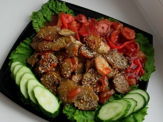 Картофель, запеченный в семенах кунжута
