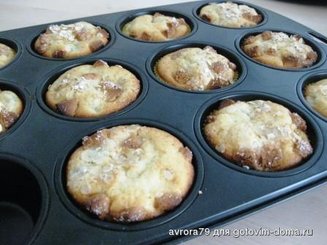 Маффины с ревенем и марципаном