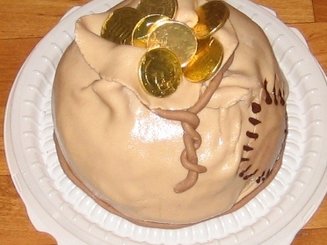 Торт "Мешок с деньгами"