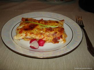 Каннеллони с рикоттой и черемшой