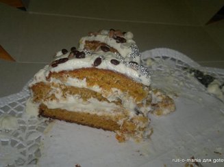 Пасхальный морковный торт с апельсиновым кремом