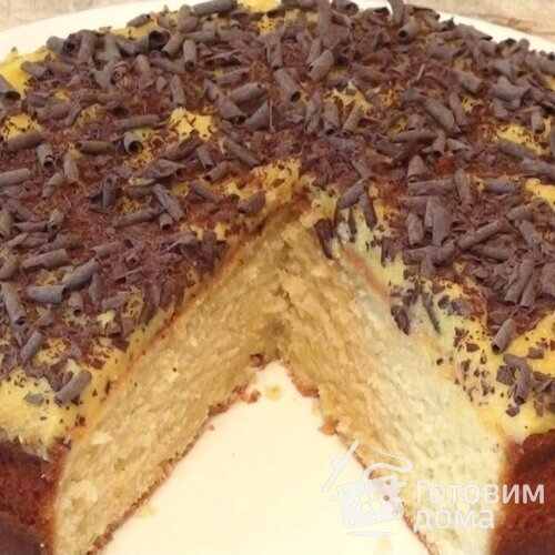 Творожный пирог с апельсиновым курдом и шоколадом