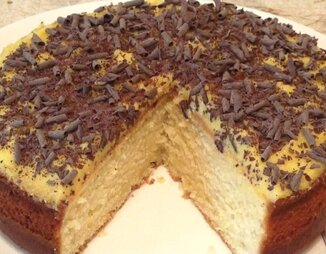 Творожный пирог с апельсиновым курдом и шоколадом
