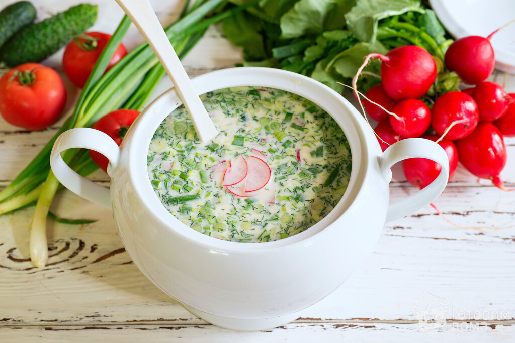 Окрошка с куриной грудкой, пошаговый рецепт с фото на ккал