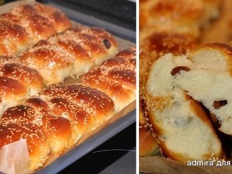 Сдобная булка/булочки с миндальной глазурью