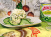 Салат с кальмарами и зеленым горошком