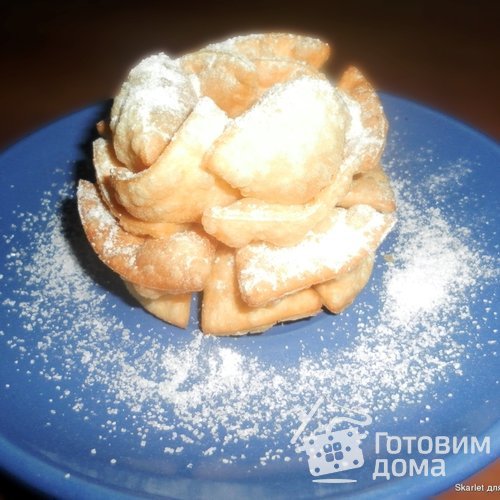 Советское пирожное розочки из хвороста