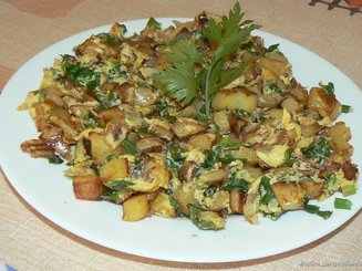Картофельно-овощная тортилья