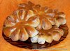 Плюшки "цветы" из двойного теста