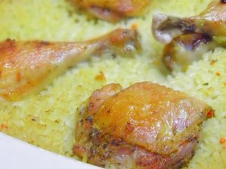 Окорочка с рисом в духовке