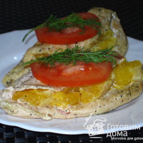 Курятина, запеченная с апельсинами