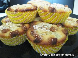 Маффины с ревенем и марципаном