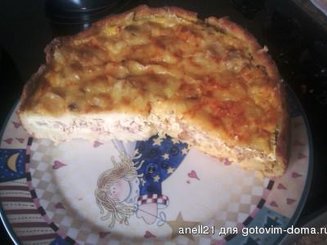 Картофельный киш с мясным фаршем и шпинатом