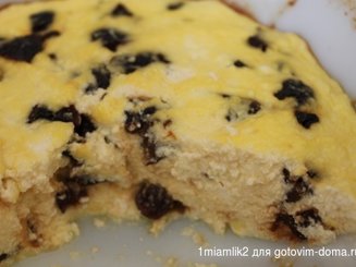 Творожная запеканка с черносливом