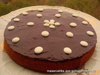 Тыквеный пирог с миндалём и шоколадной глазурью