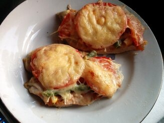 Пицца по-новому (Без муки, дрожжей, разрыхлителя)