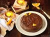 Постный торт "Захер" с мандариновым джемом