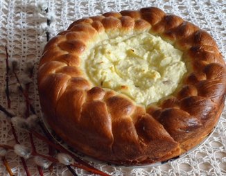 Paska cu branza - Румынский пасхальный кулич с творогом