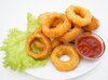 Луковые кольца с сыром во фритюре