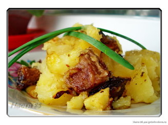 Картофель с мясом по-гречески