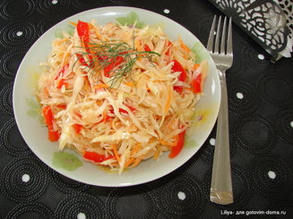 Салат с капустой "Пестренький"