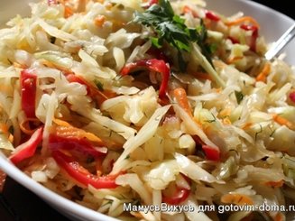 Салат с капустой "Пестренький"