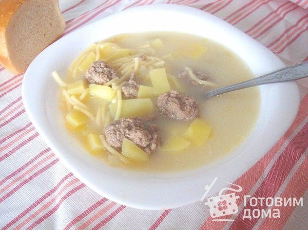 Молочный суп с фрикадельками фото к рецепту 3