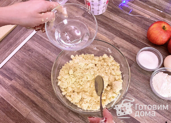 Галета с Яблоками и Творогом. Открытый яблочный пирог фото к рецепту 2