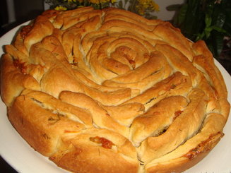 Хлеб "Роза" с сыром и укропом