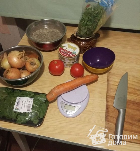 Перловая каша с тушеной говядиной и конкассе из томатов фото к рецепту 1