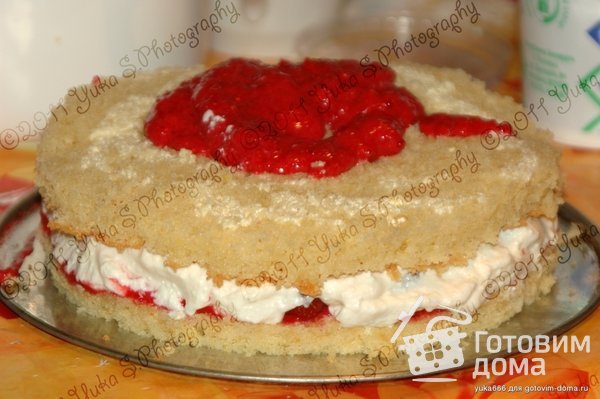 Торт &quot;Клубничные облака&quot; фото к рецепту 28