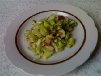 Мясной салат с авокадо
