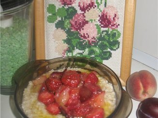 Овсянка с карамелизированной грушей