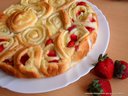 Творожные улитки начинённые пудингом и вишней от vishenka-chereshenka Творожные улитки начинённые пудингом и вишней от vishenka-chereshenka