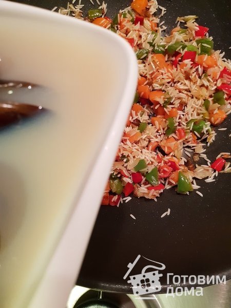 Рис с овощами  и морепродуктами фото к рецепту 7