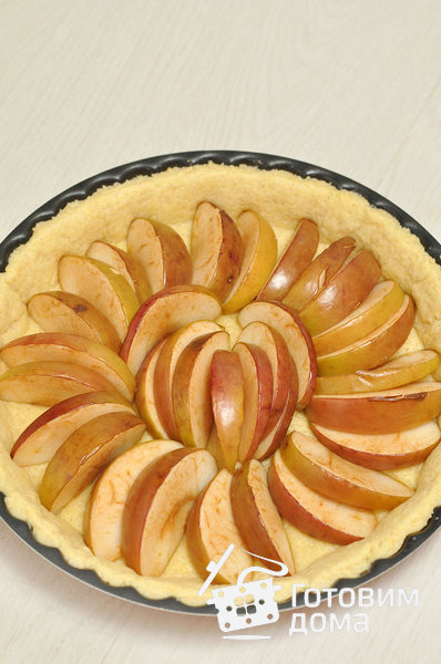 Яблочный пирог со сливками фото к рецепту 5