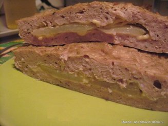 Индюшиный рулет с грушей и сыром