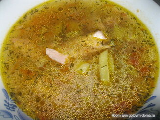 Щи из свежей капусты с курицей