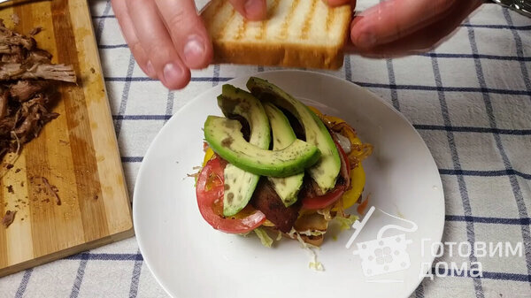 Сэндвич со свиными ребрами и овощами фото к рецепту 7