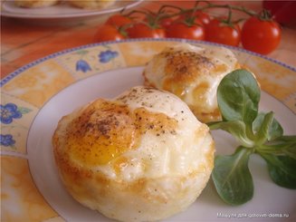 Печёное яйцо на завтрак от Аринушки