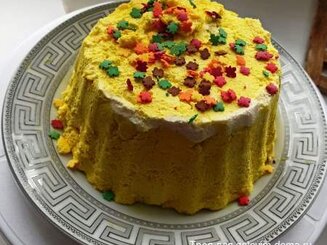 Лимонная пасха с маковой начинкой