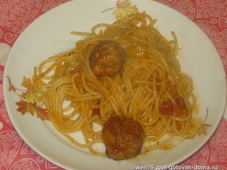 Спагетти с фрикадельками "Sugo"