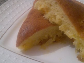 Пирог заливной с картофелем и грибами