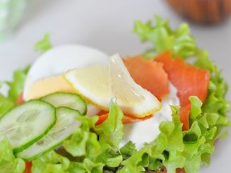 Smørrebrød - Датский открытый бутерброд с лососем