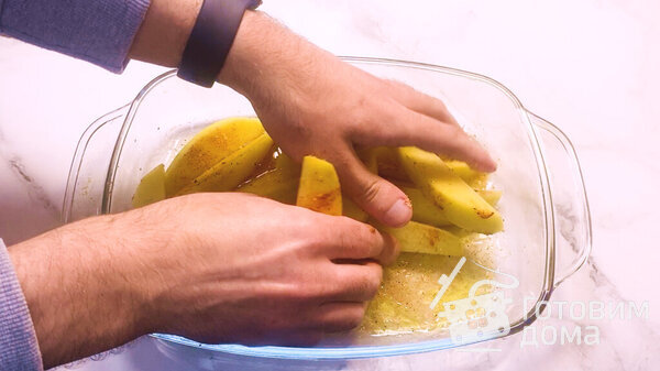 Картофель по-деревенски в микроволновке фото к рецепту 3
